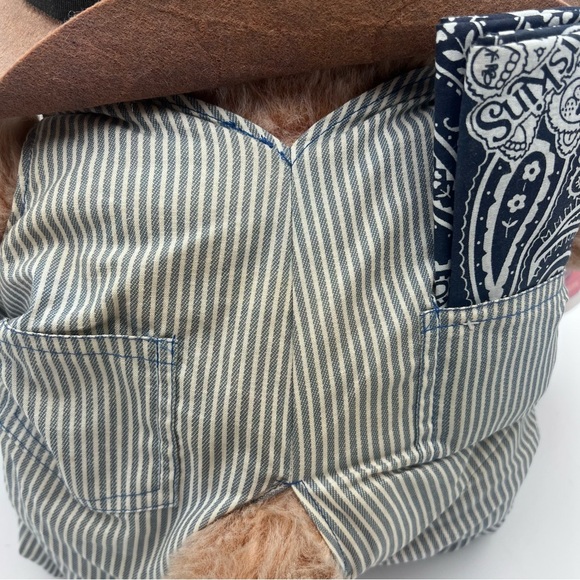 Vintage FURSKINS 22" Moody Hollow DUDLEY by XAVIER ROBERTS Teddy w Overalls - Picture 6 of 10